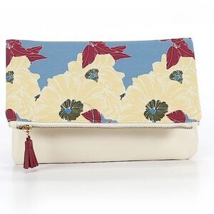 Rachel Pally Fab Fit Fun Foldable Clutch Purse Handbag Floral Multi-Color